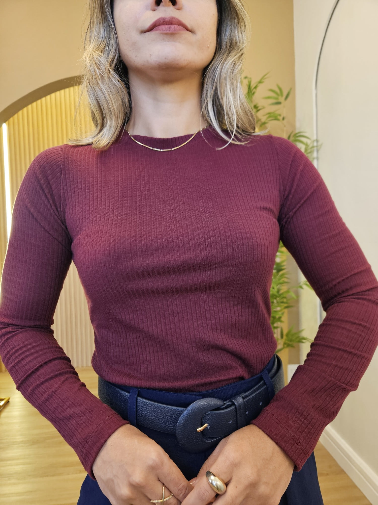 Blusa Maya manga longa