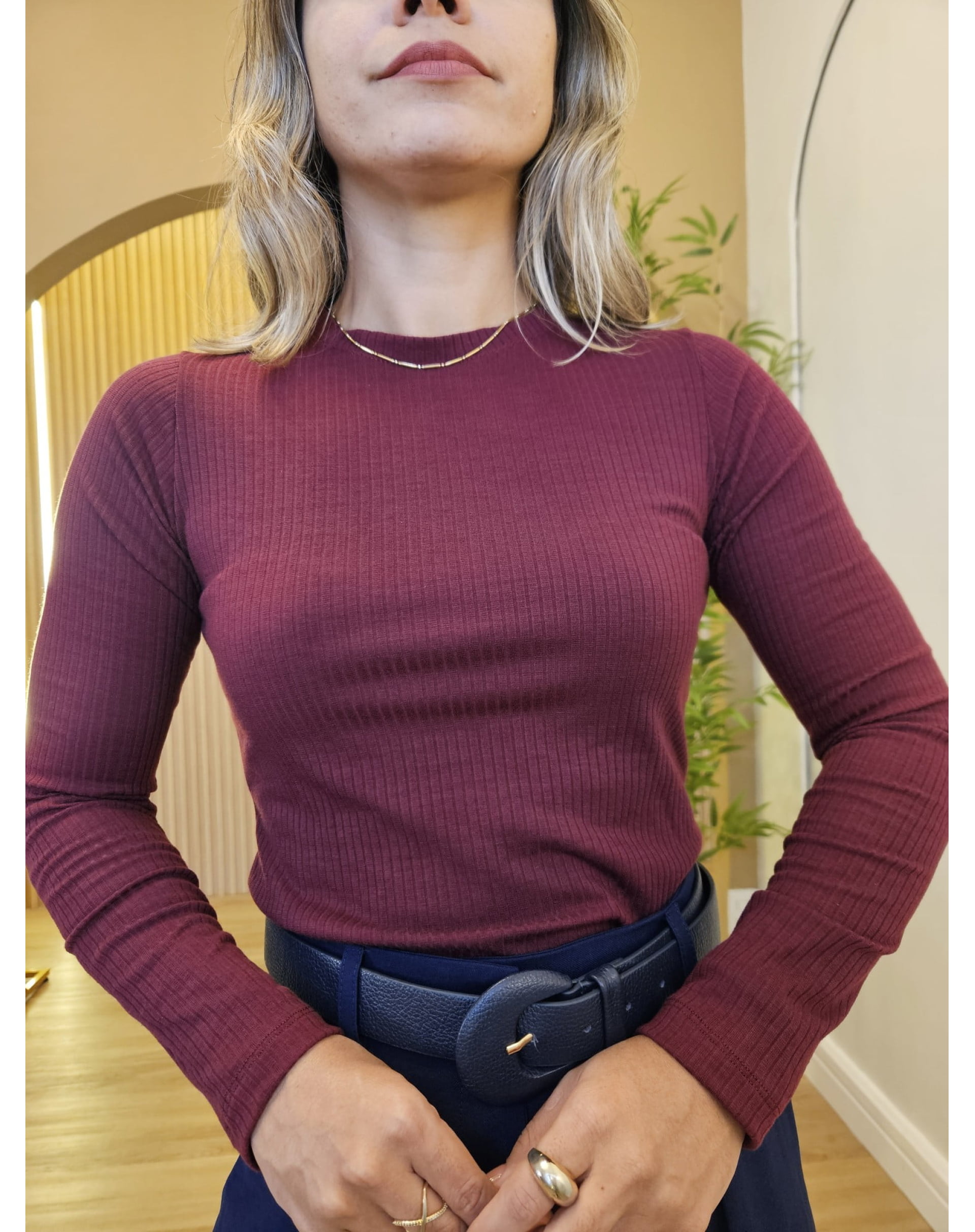 Blusa Maya manga longa