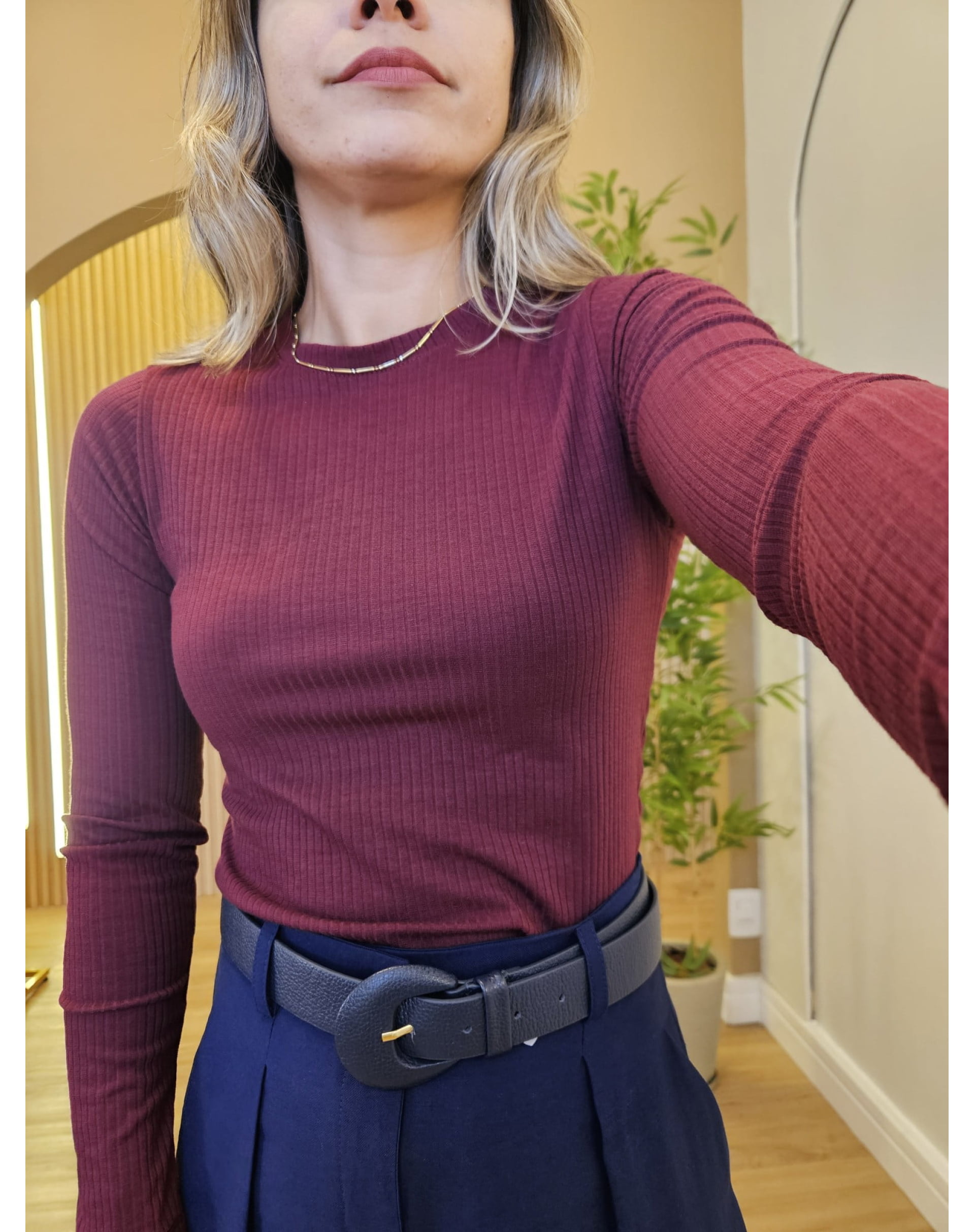 Blusa Maya manga longa