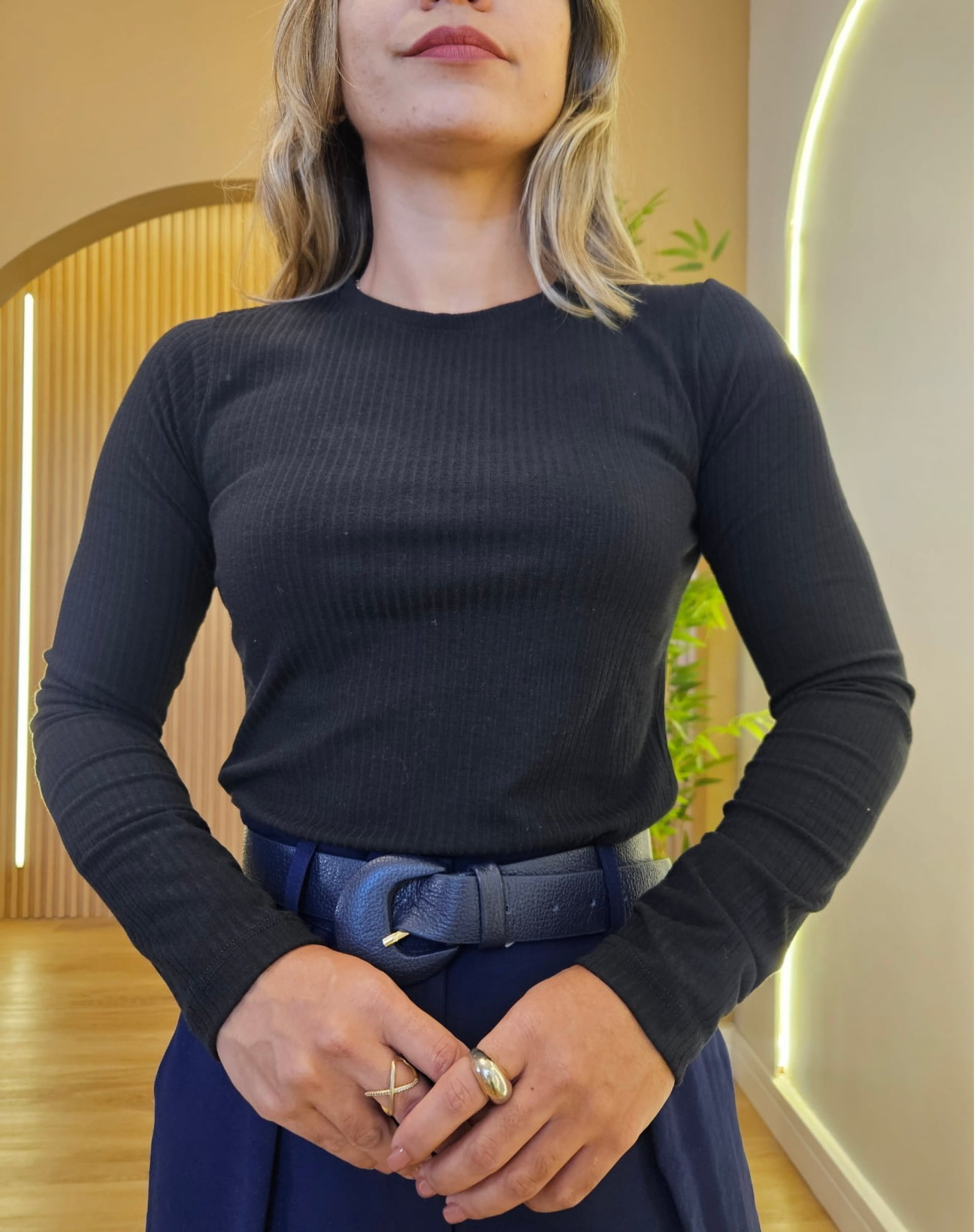 Blusa Maya manga longa