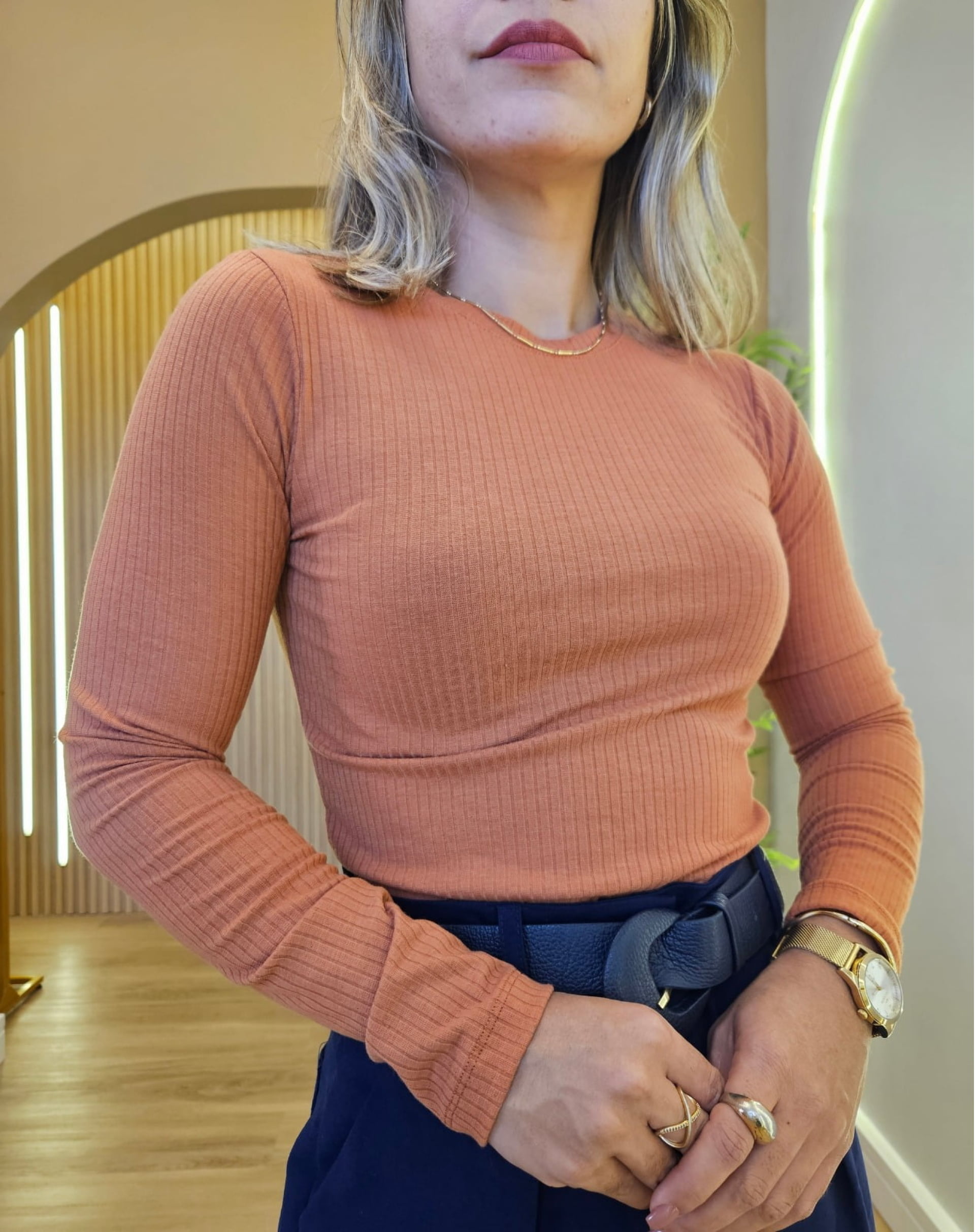 Blusa Maya manga longa