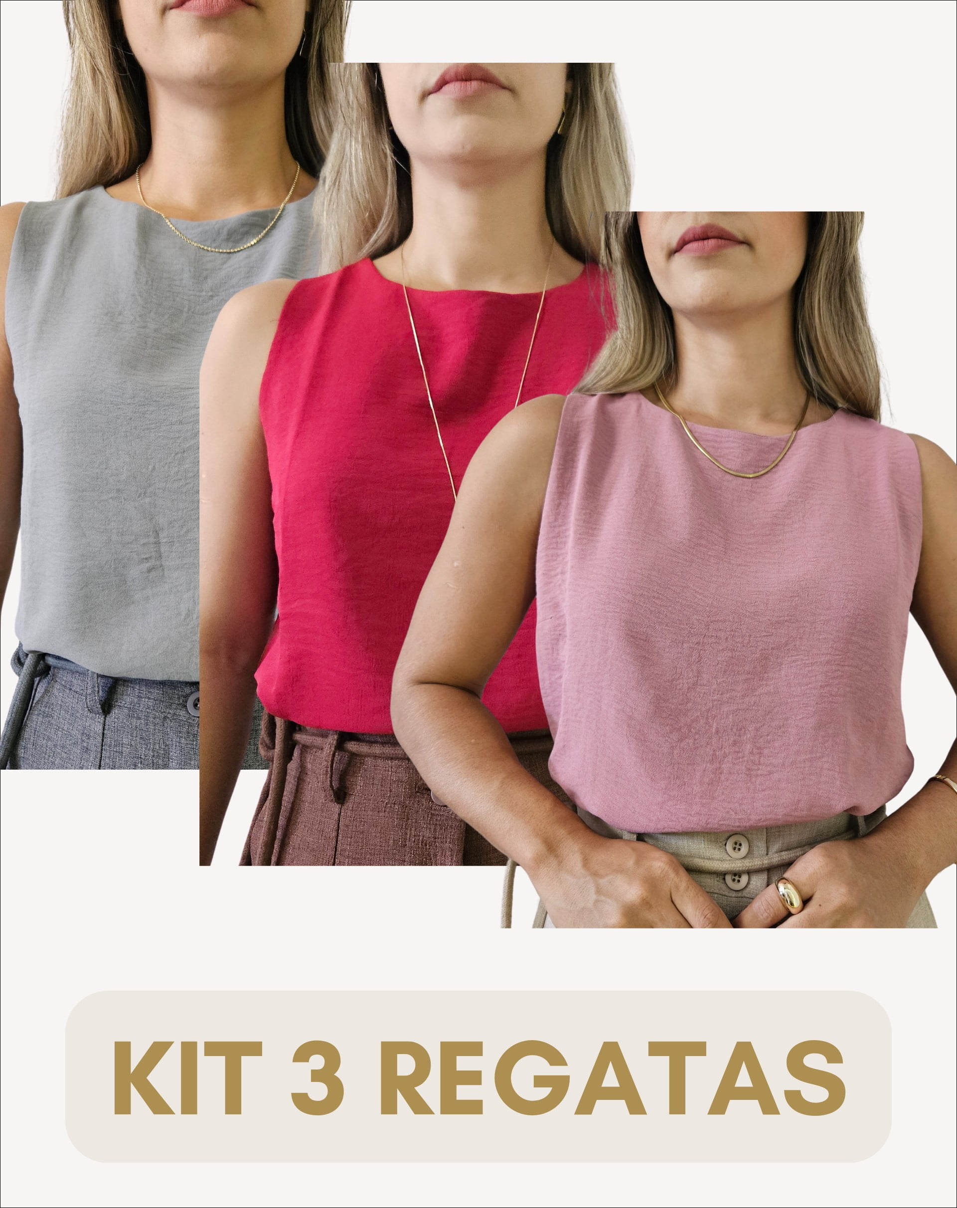 Kit 3 Regata Luisa