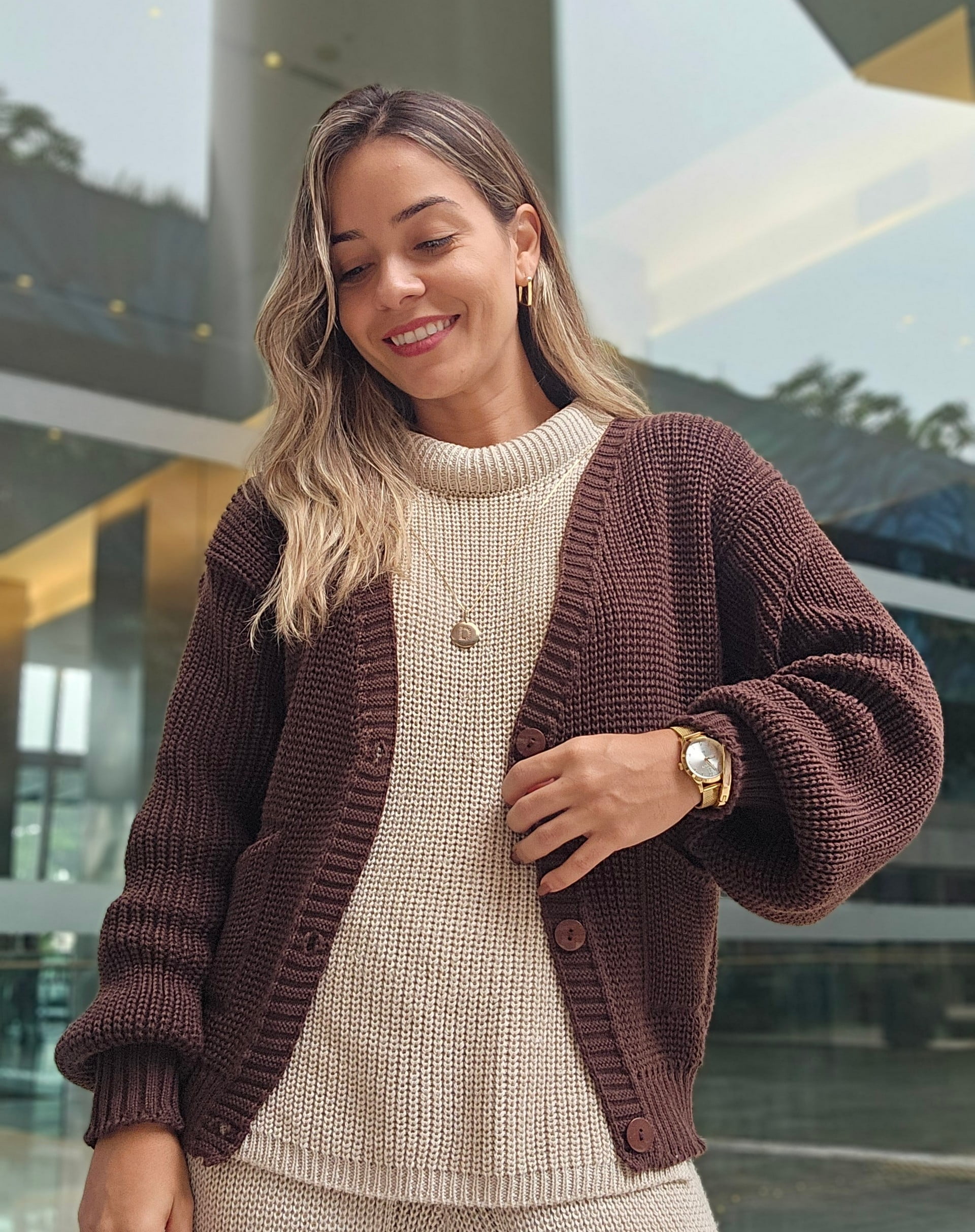 Casaco Dani em tricot 